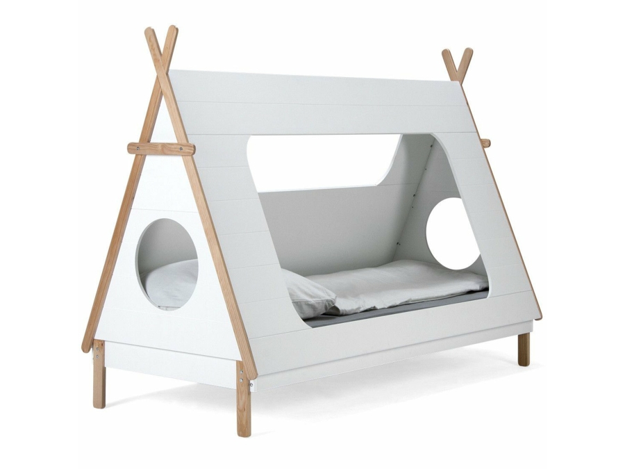 Woood Tipi bed 90x200 - grenen wit
