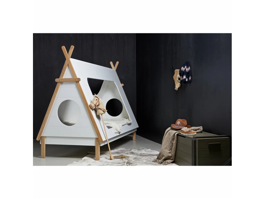 Woood Tipi bed 90x200 - grenen wit - Afbeelding 2