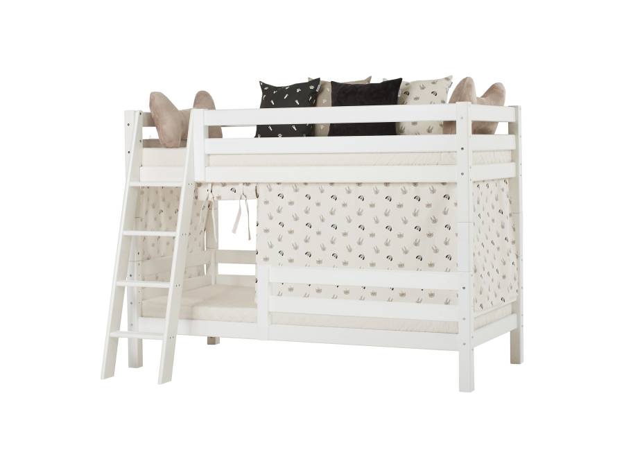 Hoppekids ECO Luxury stapelbed met uitvalbeschermer 90x200 - schuine ladder - Afbeelding 3