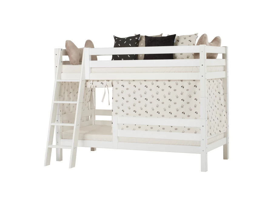 Hoppekids ECO Luxury stapelbed met uitvalbeschermer 90x200 - schuine ladder - luxe bodems - Afbeelding 3