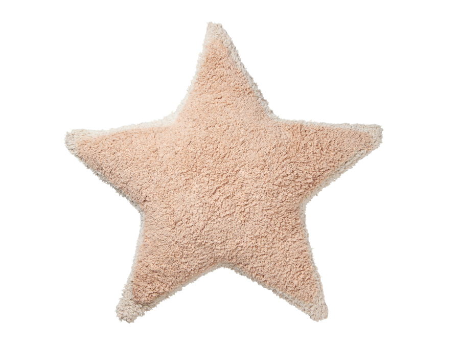 Lifetime getuft kussen ster - Peach