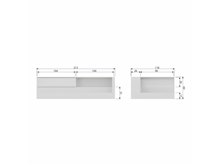 Woood Connect hoekbed 90x200 - grenen wit - Afbeelding 9