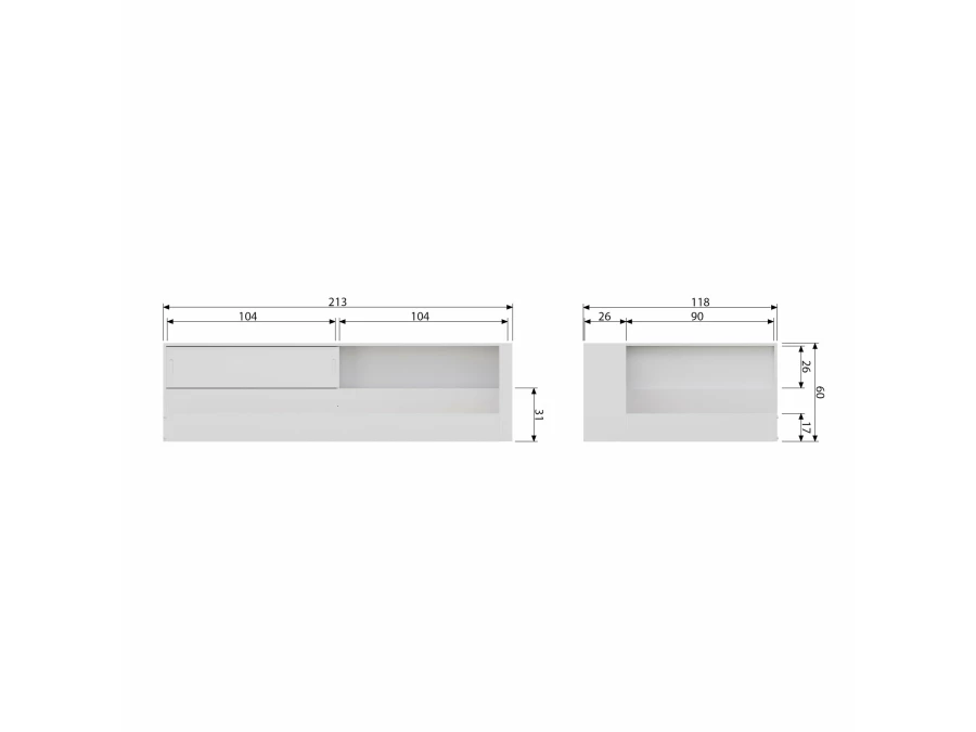 Woood Connect hoekbed 90x200 - grenen wit - Afbeelding 9