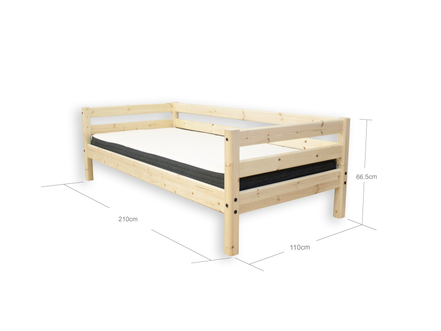 Flexa Classic RAW bedbank 90x200 grenen - Afbeelding 5