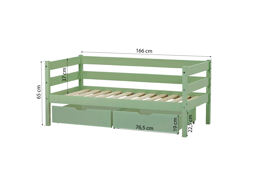Hoppekids ECO Comfort / Dream ladeset voor 70x160 - Pale Green - Afbeelding 9