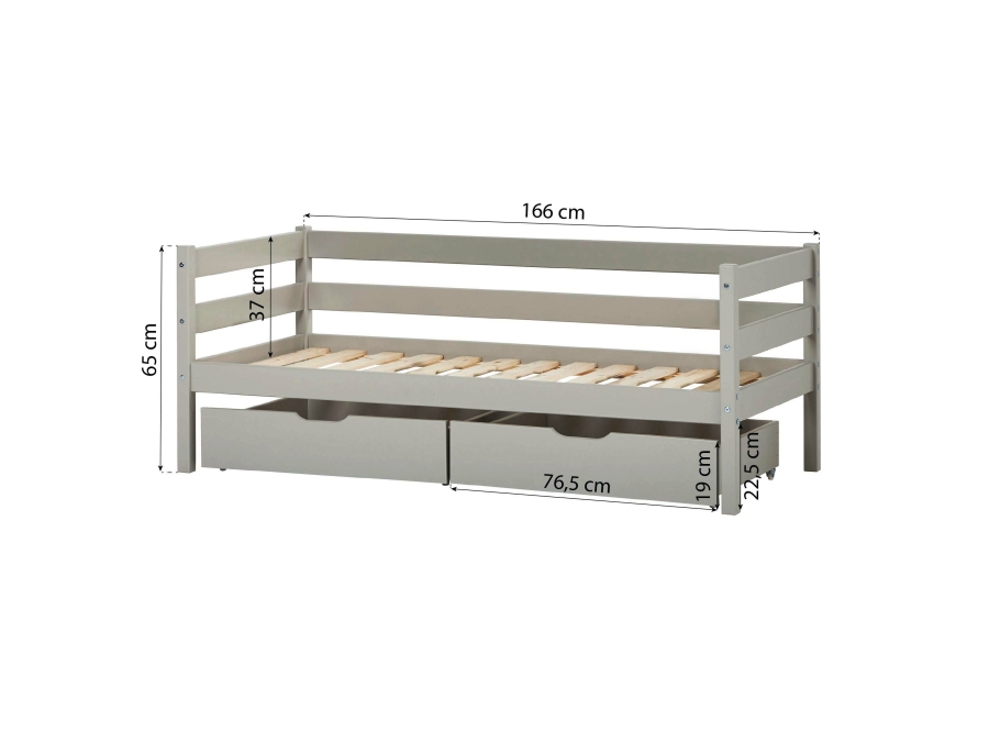 Hoppekids ECO Comfort / Dream ladeset voor 70x160 -  Dove Grey - Afbeelding 9