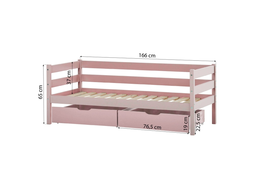 Hoppekids ECO Comfort / Dream ladeset voor 70x160 -  Pale Rose - Afbeelding 10