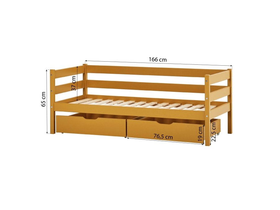 Hoppekids ECO Comfort / Dream ladeset voor 70x160 -  Autumn Yellow - Afbeelding 8