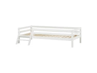 Hoppekids ECO Dream eenpersoonsbed met trapje en uitvalbeschermer 90x200 - wit