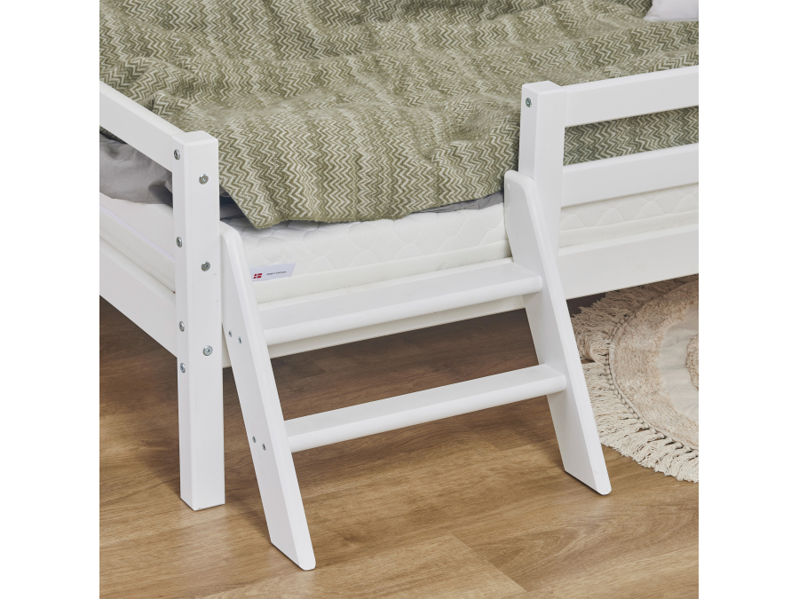 Hoppekids ECO Dream eenpersoonsbed met trapje en uitvalbeschermer 90x200 - wit - Afbeelding 4