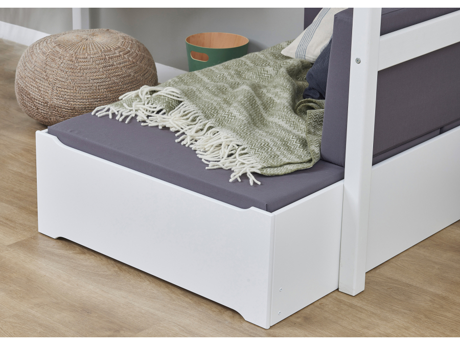 Hoppekids ECO Dream hoogslaper met lounge en bureau 90x200 - wit - Afbeelding 6