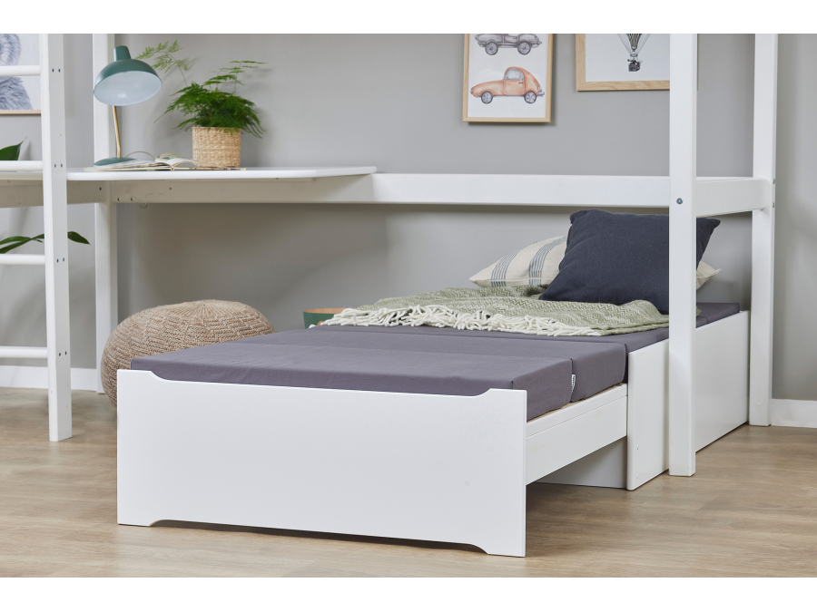 Hoppekids ECO Dream hoogslaper met lounge en bureau 90x200 - wit - Afbeelding 5