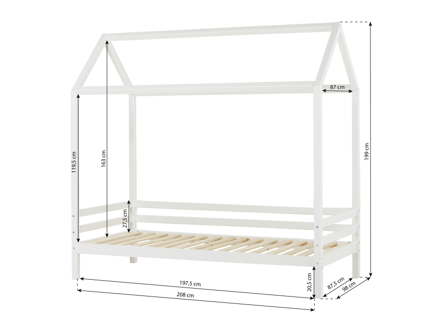 Hoppekids ECO Dream huisbed 90x200 - Smoked Pearl - Afbeelding 6