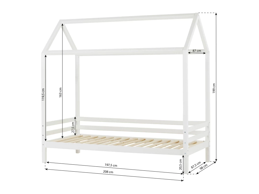 Hoppekids ECO Dream huisbed 90x200 - Smoked Pearl - Afbeelding 6