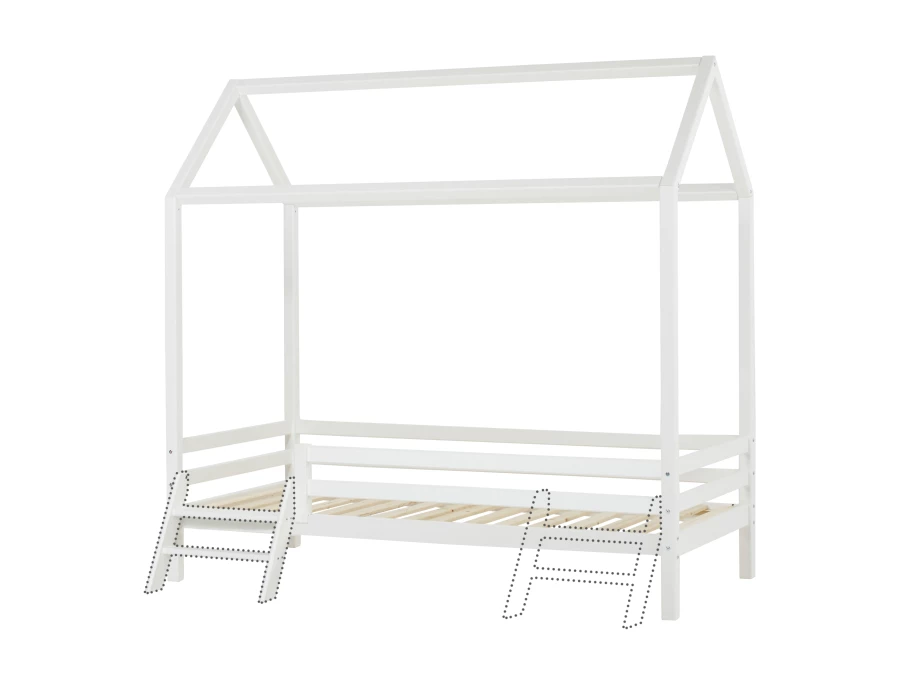 Hoppekids ECO Dream huisbed met trapje 90x200 - Wit - Afbeelding 5