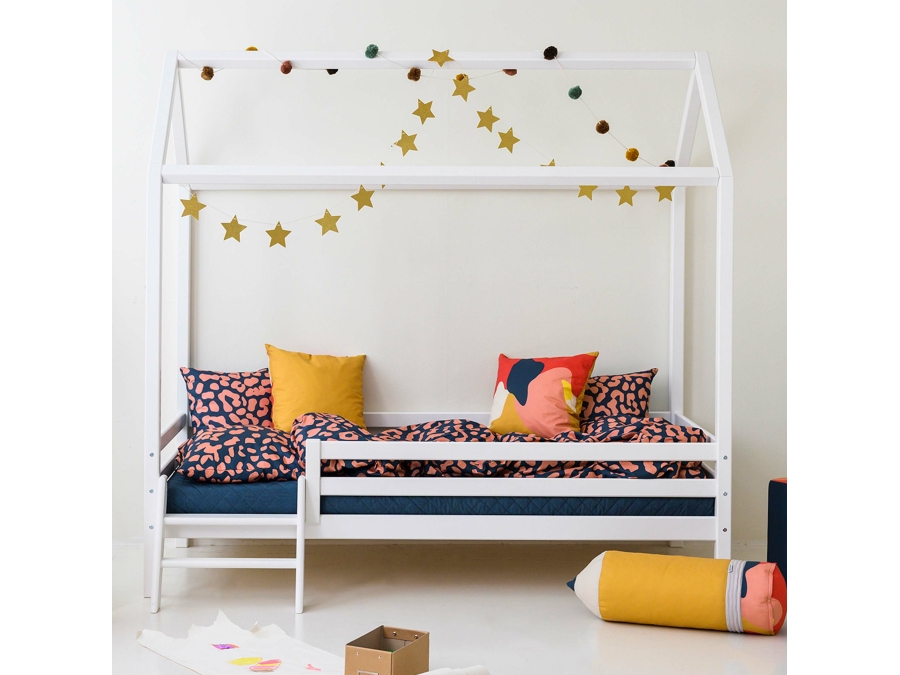 Hoppekids ECO Dream huisbed met trapje 90x200 - Wit - Afbeelding 2