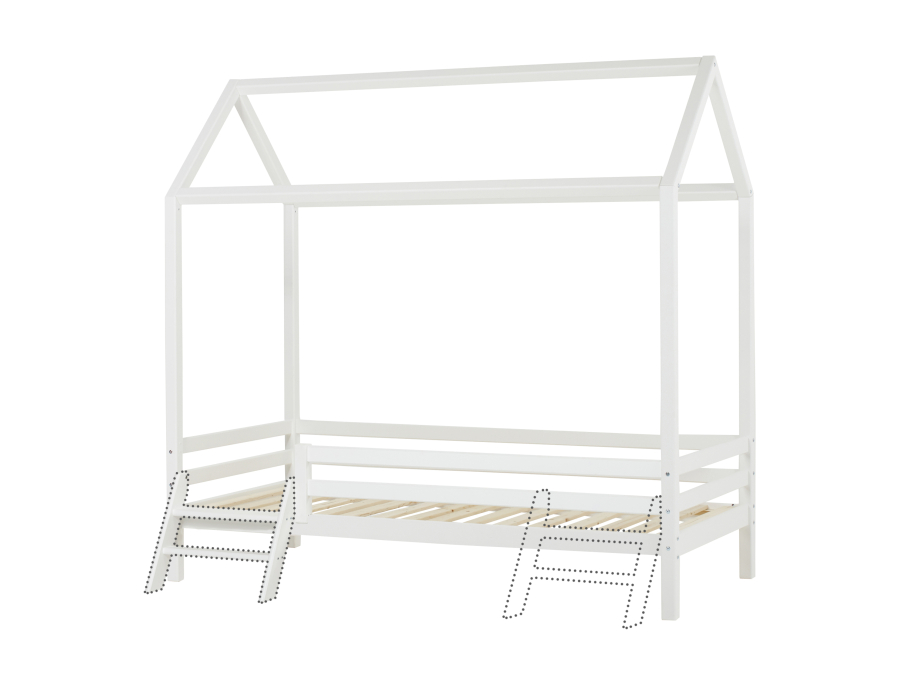 Hoppekids ECO Dream huisbed met trapje 90x200 - Wit - Afbeelding 7