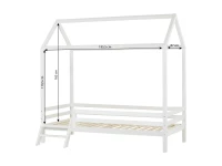 Hoppekids ECO Dream huisbed met trapje 90x200 - Wit - Afbeelding 6
