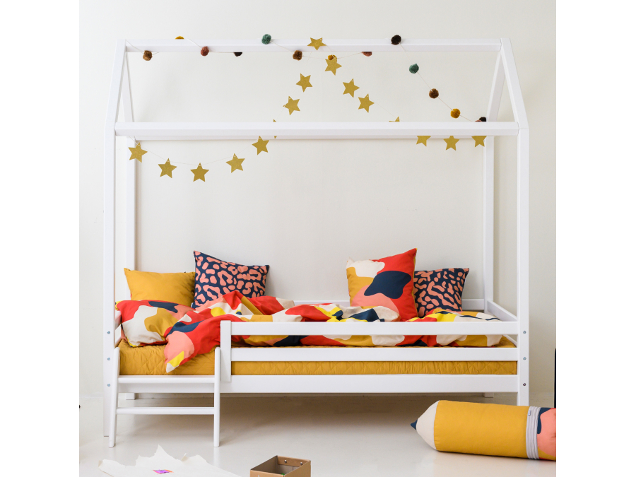 Hoppekids ECO Dream huisbed met trapje 90x200 - Wit - Afbeelding 3