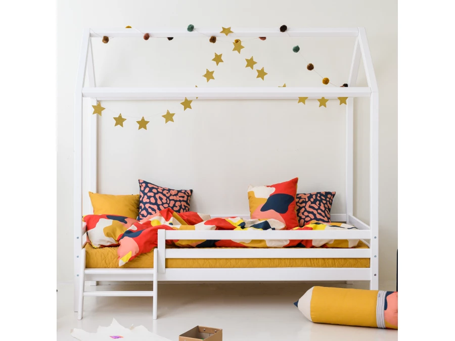 Hoppekids ECO Dream huisbed met trapje 90x200 - Wit - Afbeelding 3