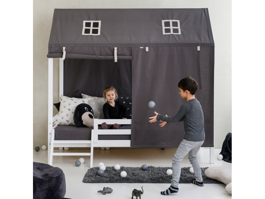 Hoppekids ECO Dream huisbed met trapje 90x200 - Wit - Afbeelding 4