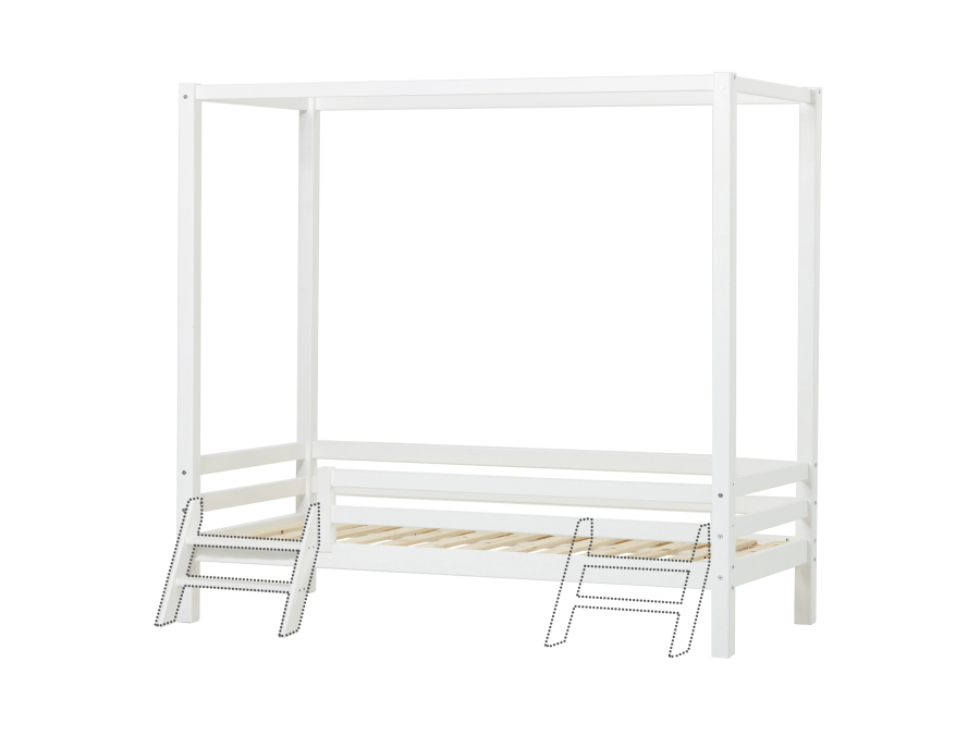 Hoppekids ECO Dream hemelbed met trapje 90x200 - Wit - Afbeelding 7