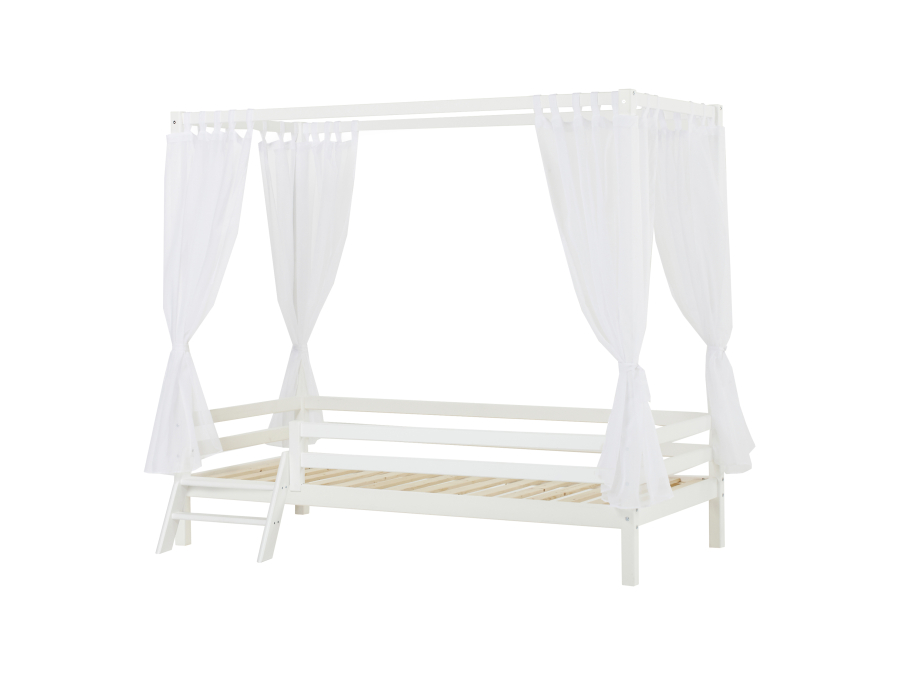 Hoppekids ECO Dream hemelbed met trapje 90x200 - Wit - Afbeelding 4
