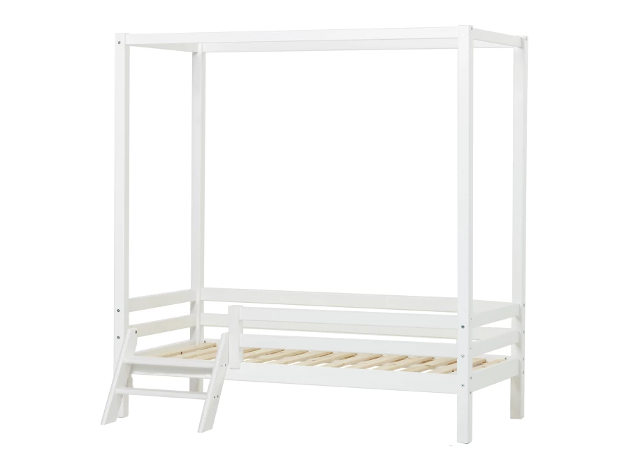 Hoppekids ECO Dream hemelbed met trapje 70x160 - Wit