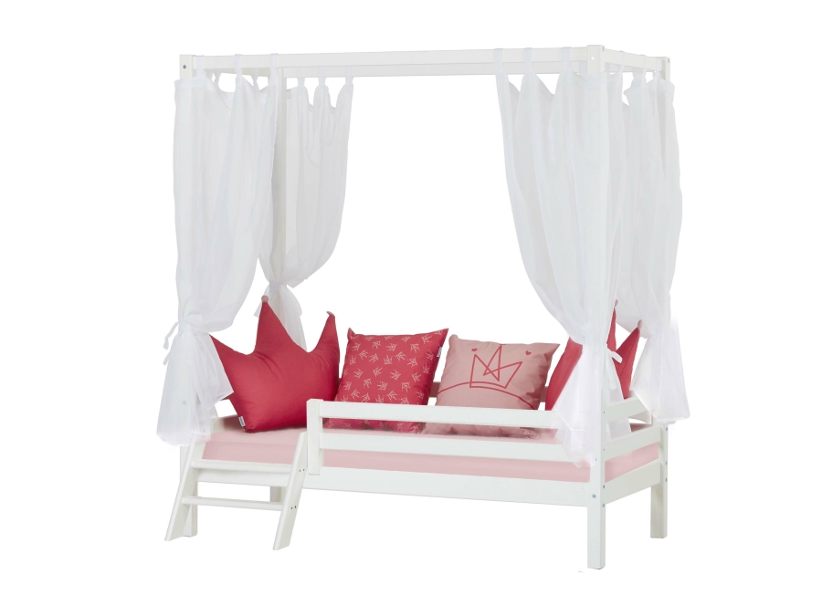Hoppekids ECO Dream hemelbed met trapje 70x160 - Wit - Afbeelding 3