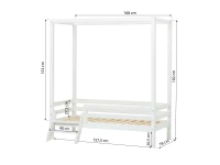 Hoppekids ECO Dream hemelbed met trapje 70x160 - Wit - Afbeelding 7
