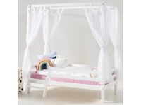 Hoppekids ECO Dream hemelbed met trapje 70x160 - Wit - Afbeelding 2