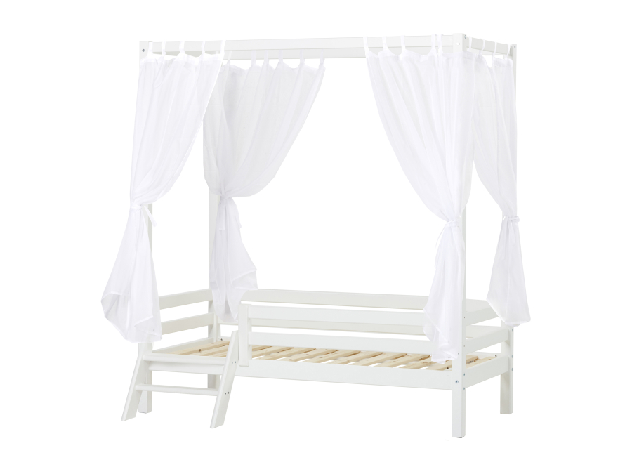 Hoppekids ECO Dream hemelbed met trapje 70x160 - Wit - Afbeelding 4