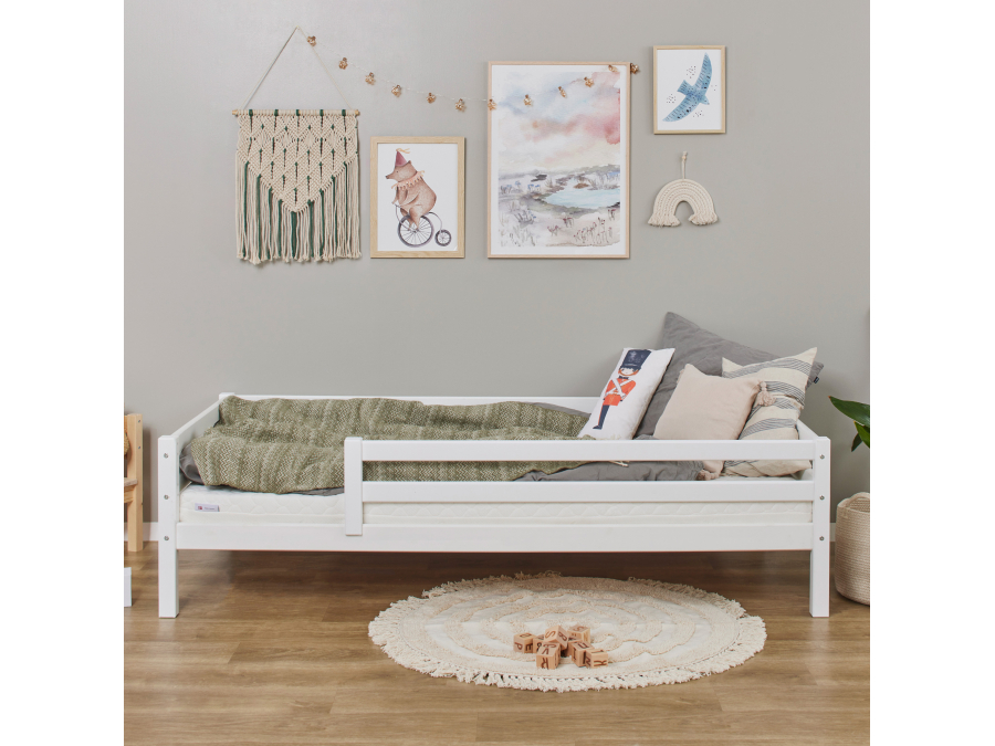 Hoppekids ECO Dream eenpersoonsbed met uitvalbeschermer 90x200 - wit - Afbeelding 2