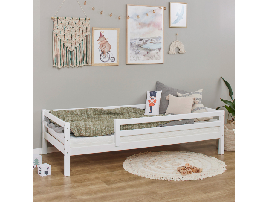 Hoppekids ECO Dream eenpersoonsbed met uitvalbeschermer 90x200 - wit - Afbeelding 3