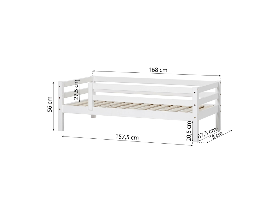Hoppekids ECO Dream juniorbed met uitvalbeschermer 70x160 - wit - Afbeelding 6