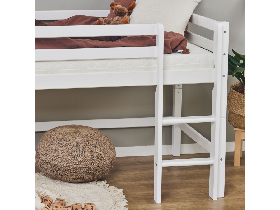 Hoppekids ECO Dream halfhoogslaper met glijbaan 90x200 - wit - Afbeelding 5