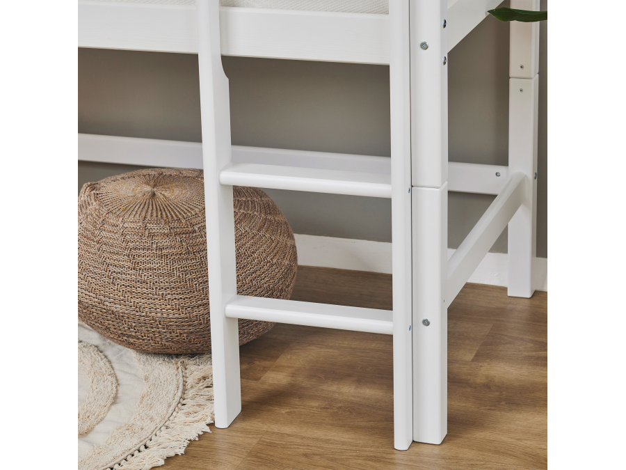 Hoppekids ECO Dream halfhoogslaper met glijbaan 70x160 - wit - Afbeelding 6