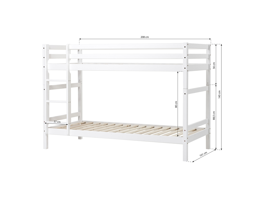 Hoppekids ECO Dream stapelbed 90x200 - wit - Afbeelding 6