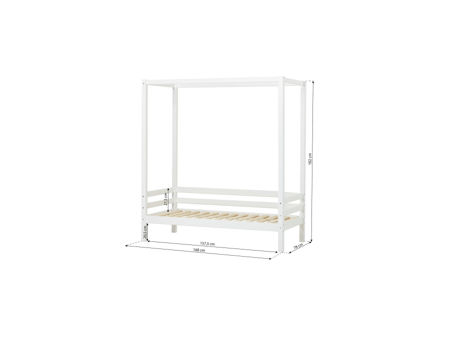 Hoppekids ECO Dream hemelbed 70x160 - wit - Afbeelding 8
