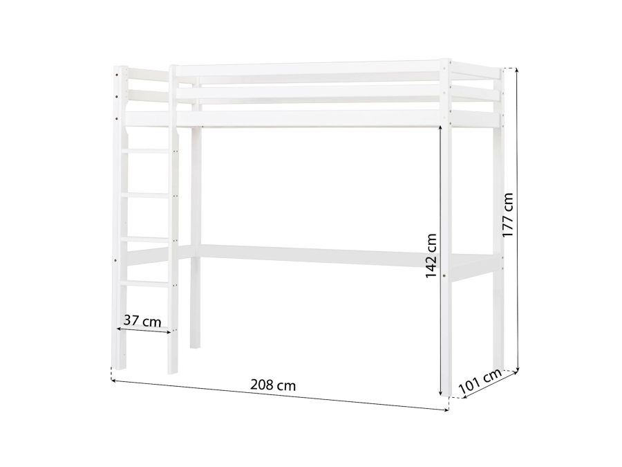 Hoppekids ECO Dream hoogslaper 90x200 - wit - Afbeelding 7