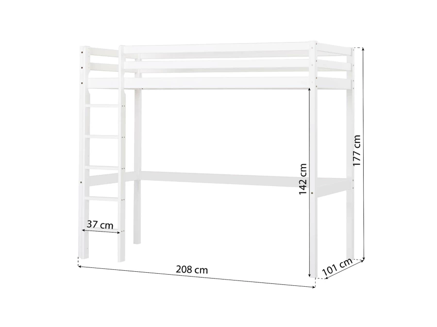 Hoppekids ECO Dream hoogslaper 90x200 - wit - Afbeelding 7