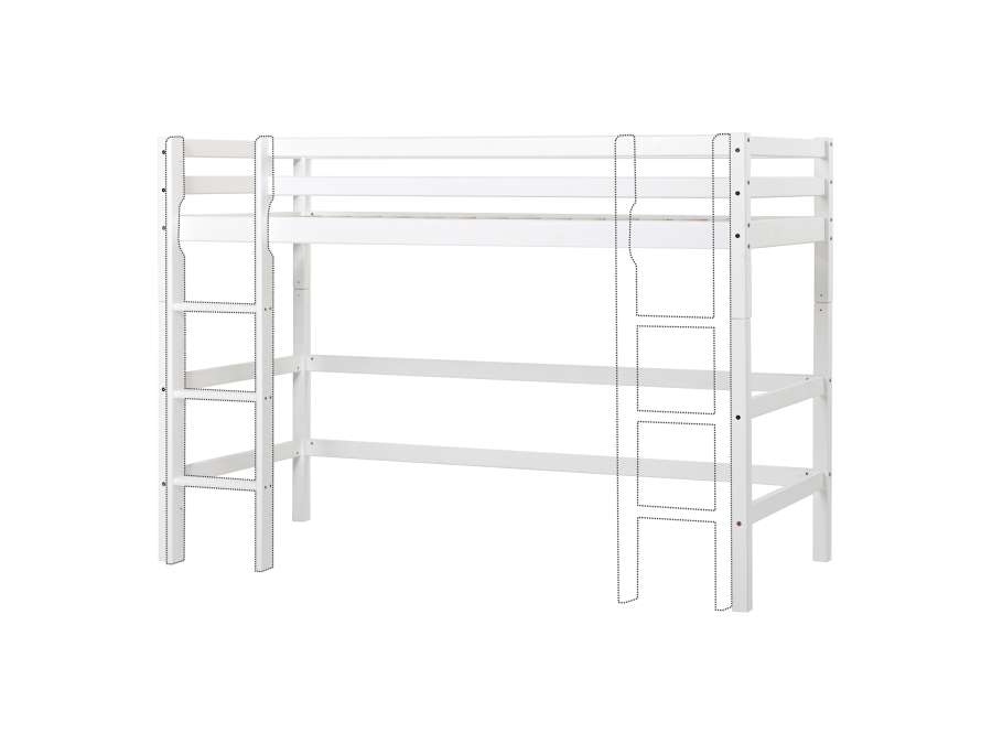 Hoppekids ECO Dream verhoogde halfhoogslaper 90x200 - wit - Afbeelding 8