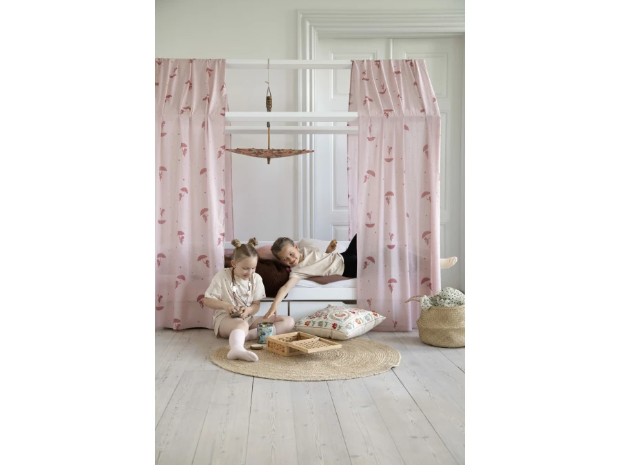 Hoppekids Ole Lukoie gordijn - huisbed 90x200 , Rood - Afbeelding 3