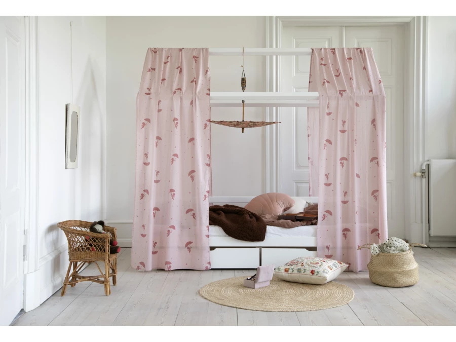 Hoppekids Ole Lukoie gordijn - huisbed 90x200 , Rood - Afbeelding 2