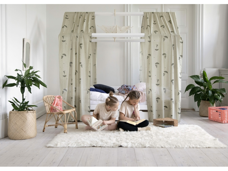 Hoppekids Ole Lukoie gordijn - huisbed 90x200 , Groen - Afbeelding 5