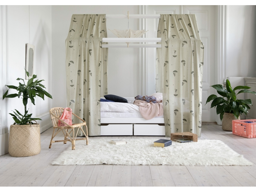 Hoppekids Ole Lukoie gordijn - huisbed 90x200 , Groen - Afbeelding 2