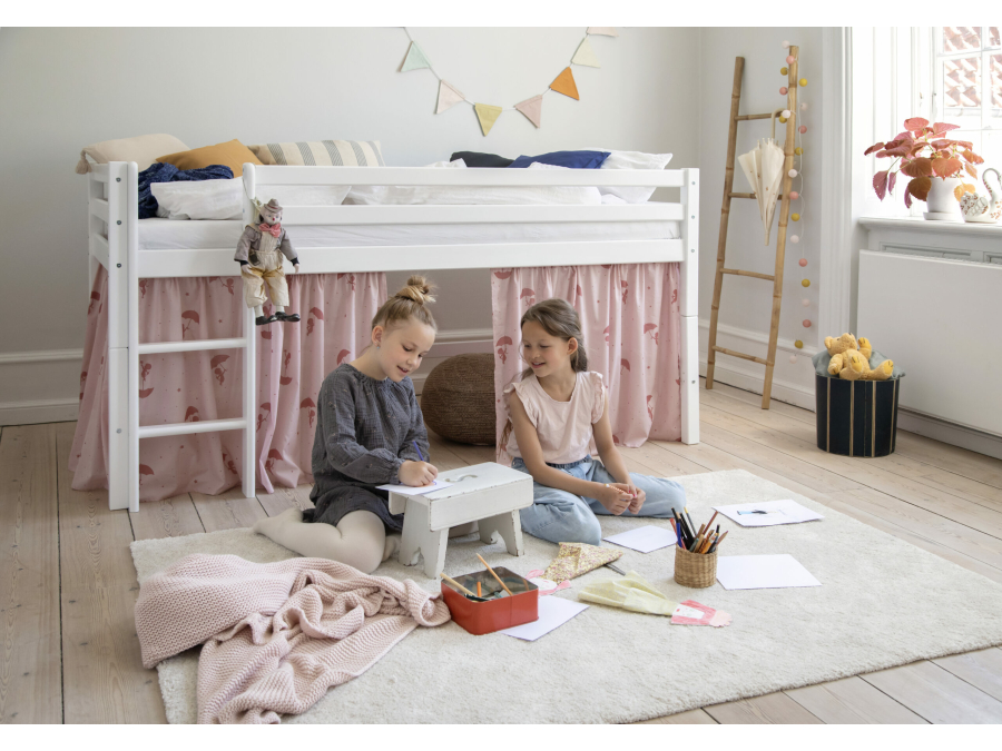 Hoppekids Ole Lukoie gordijn - halfhoog bed, Rood 70x160, 90x200 - Afbeelding 3