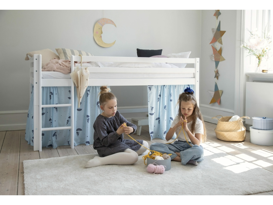 Hoppekids Ole Lukoie gordijn - halfhoog bed, Blauw 70x160, 90x200 - Afbeelding 3