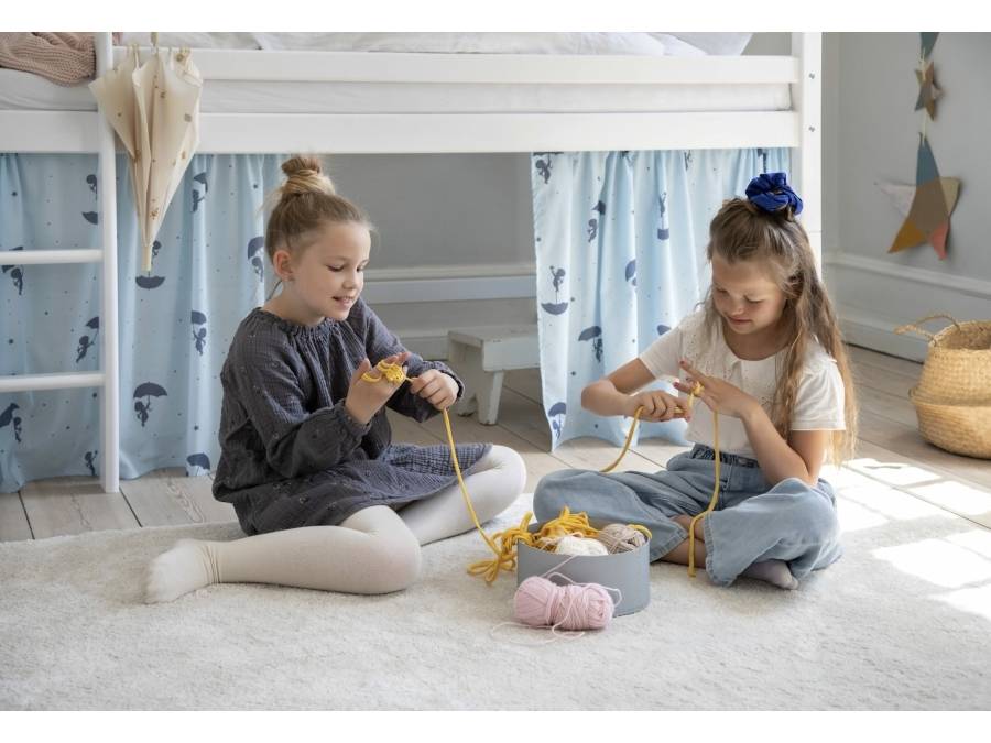 Hoppekids Ole Lukoie gordijn - halfhoog bed, Blauw 70x160, 90x200 - Afbeelding 4