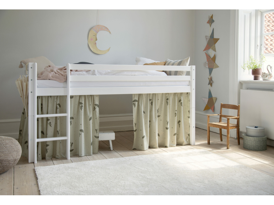 Hoppekids Ole Lukoie gordijn - halfhoog bed, Groen 70x160, 90x200 - Afbeelding 3